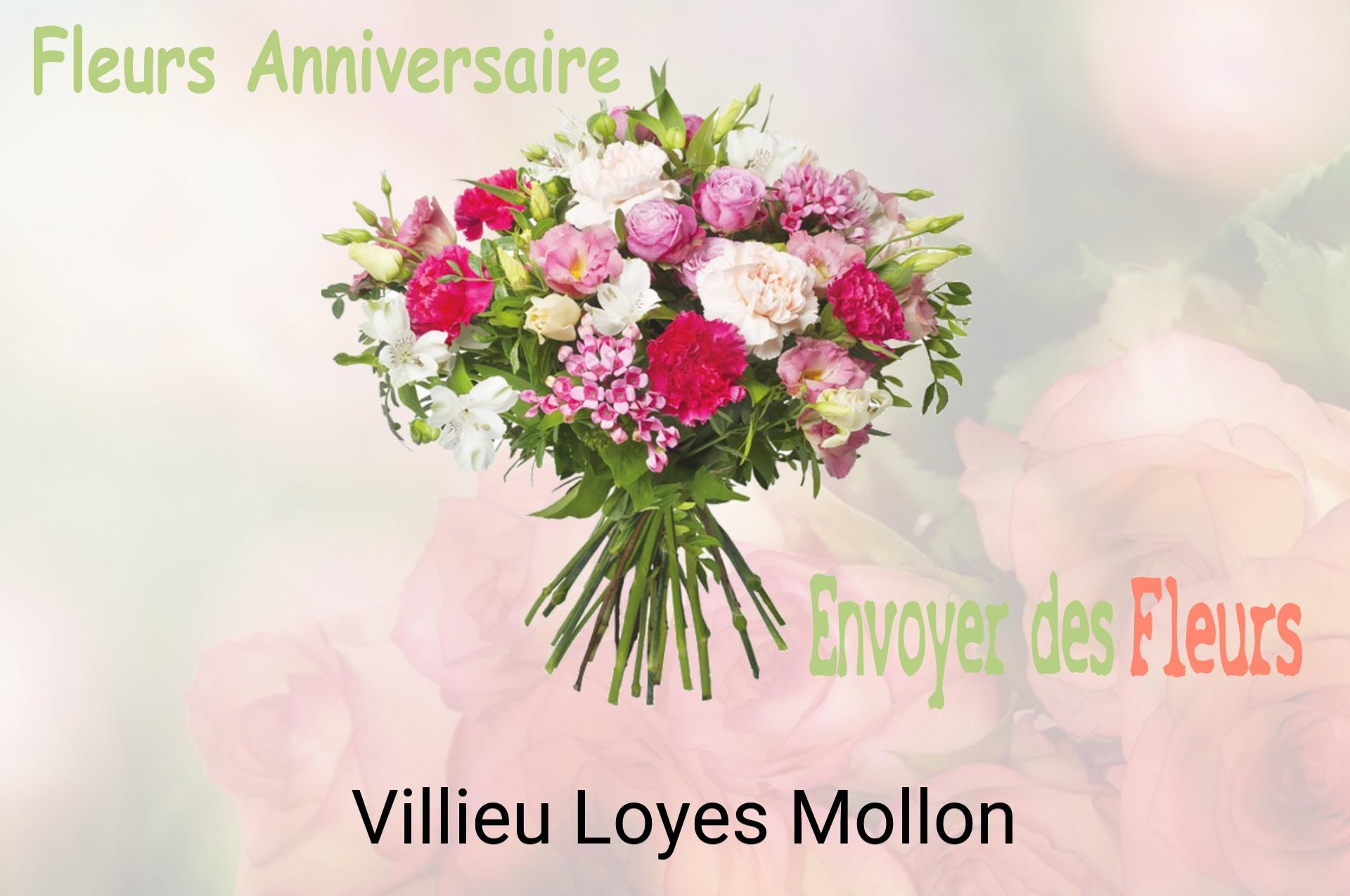 Bouquet de fleurs d’anniversaire livré à Villieu-Loyes-Mollon
