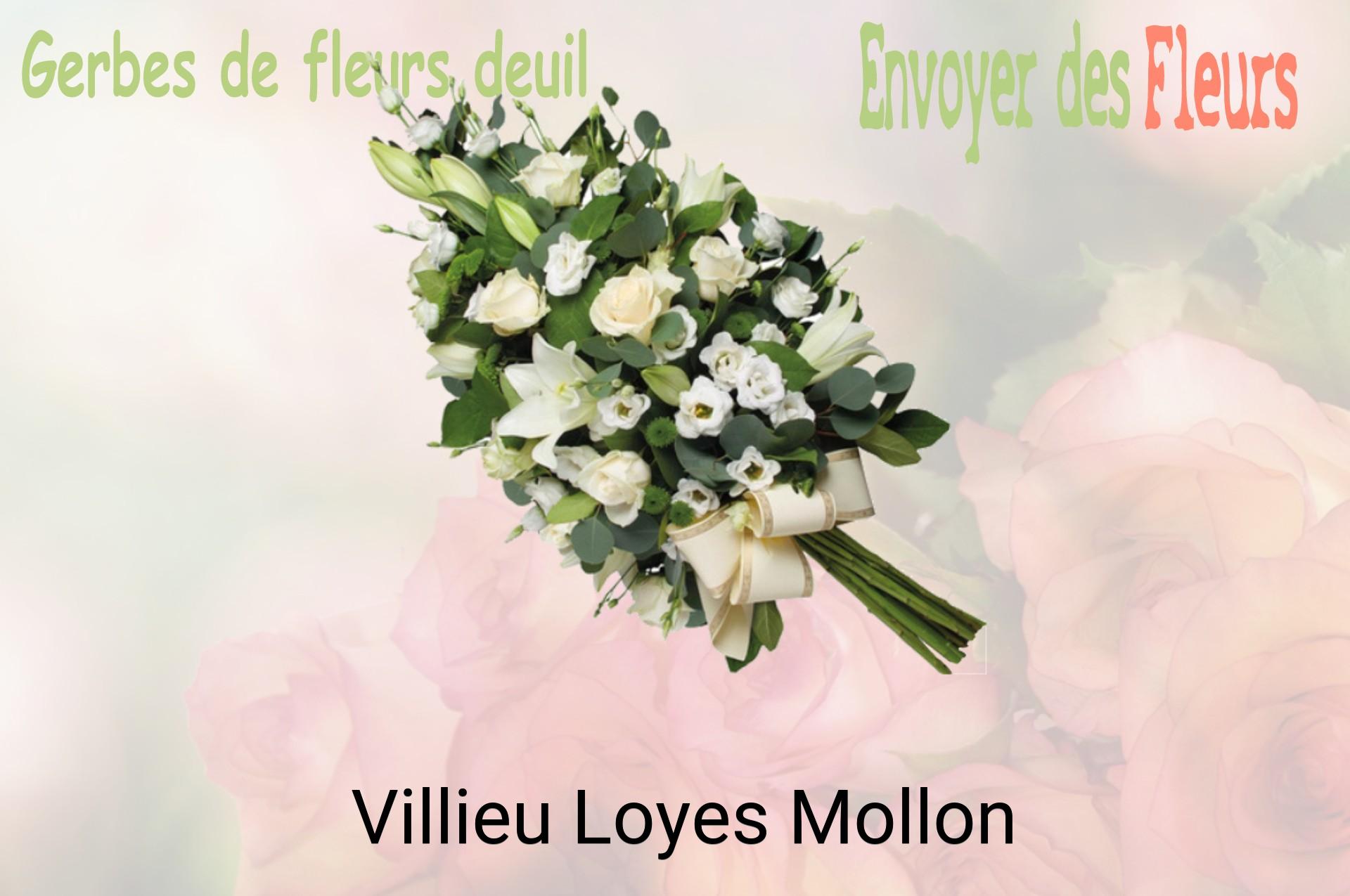Gerbe de fleurs de deuil livrée à Villieu-Loyes-Mollon